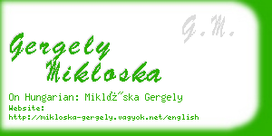 gergely mikloska business card